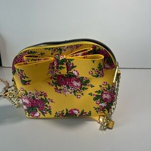 Betsey Johnson Yellow Floral Mini Bag